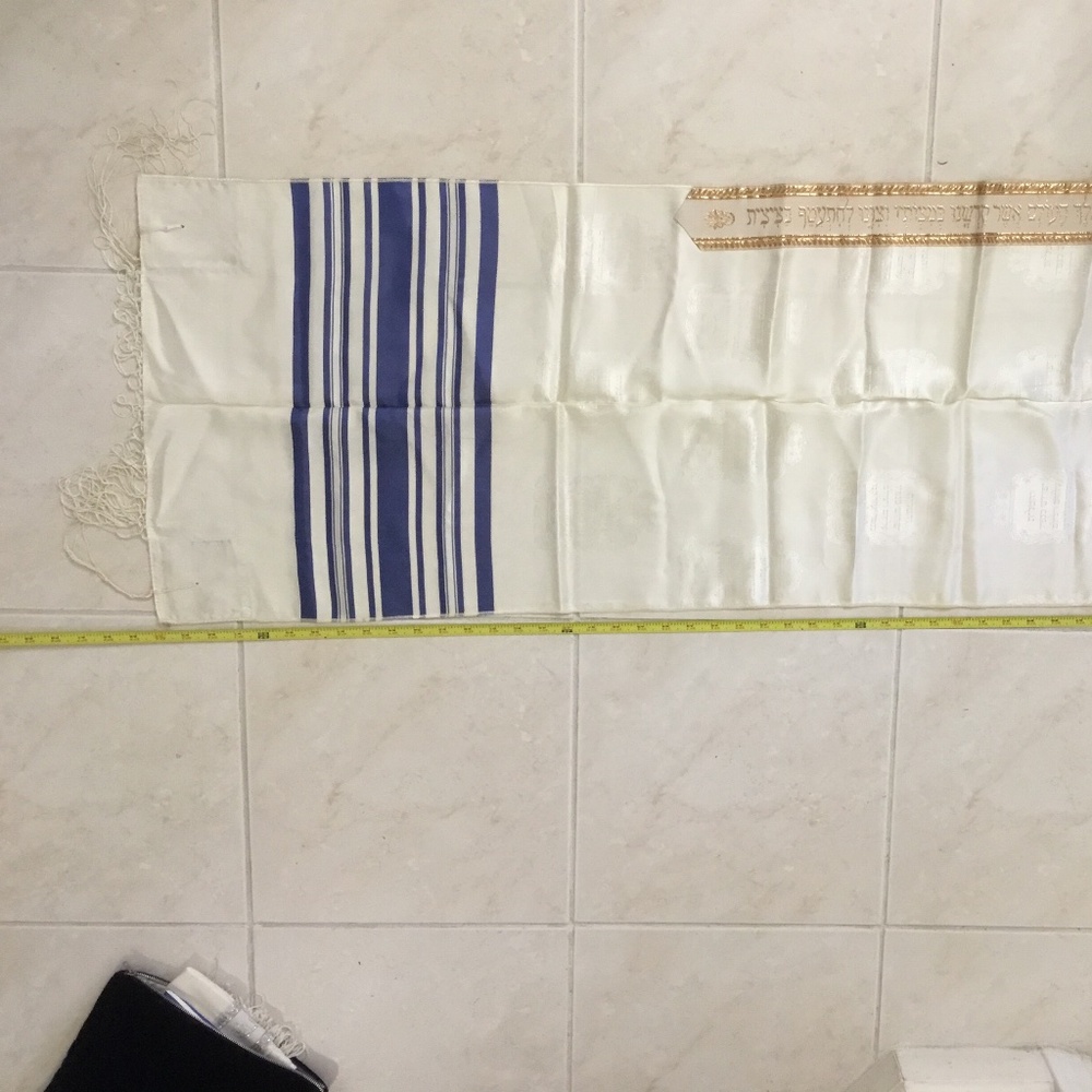Three Vintage Velvet Blue Pouches Judaica Lined - Picture 10 of 12